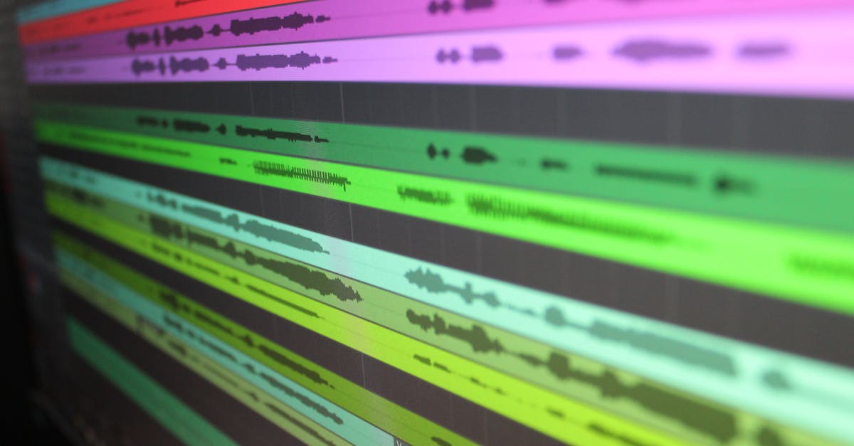 Close-up of a music streaming interface showing audio waveforms and detection algorithms analyzing music tracks