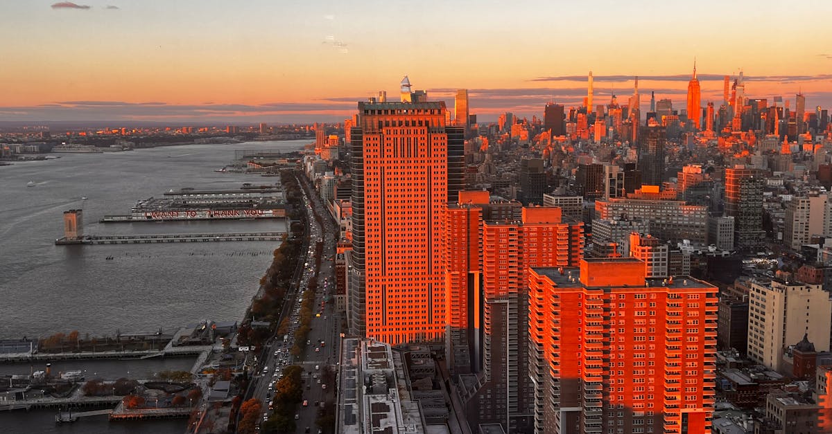 Exterior view of Sunset Pier 94 Studios on Manhattan's Hudson River waterfront