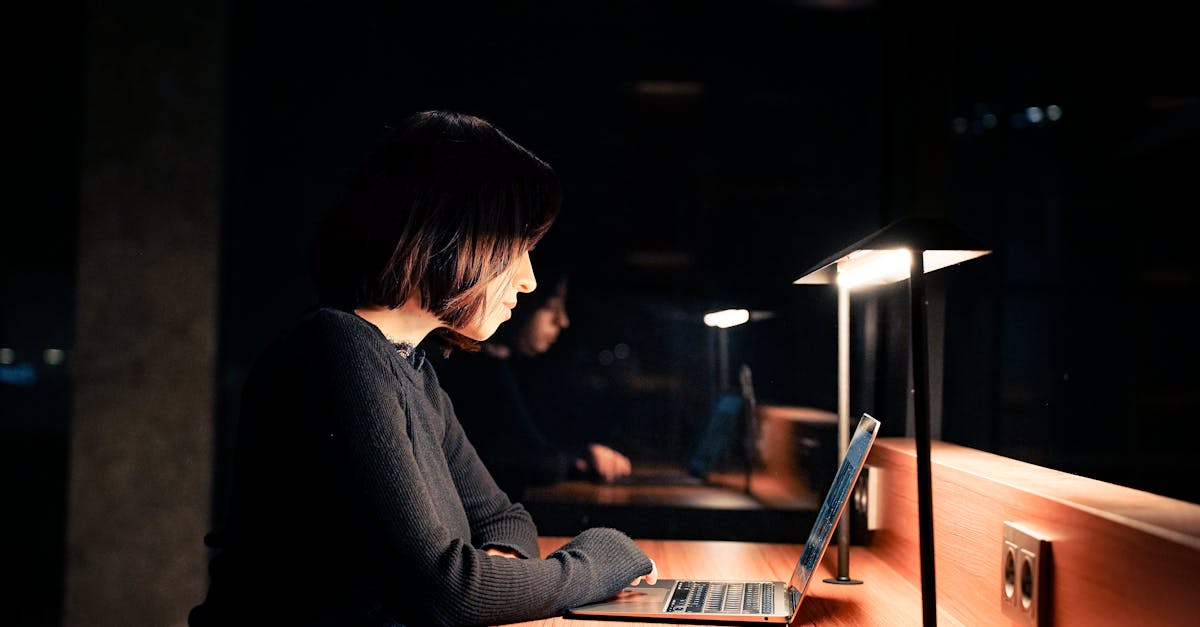 A person working late into the evening, representing the night owl lifestyle and its potential health impacts