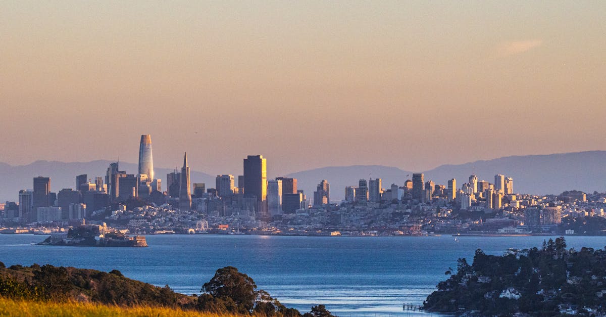 Silicon Valley skyline showing tech hubs in California under evening sky