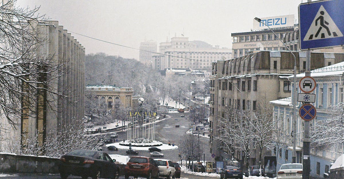Quiet winter night view of Kyiv skyline during reported pause in Russian strikes