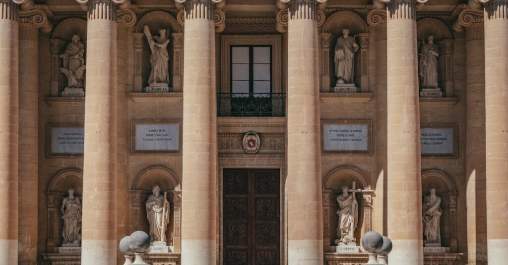 The Rotunda at the University of Virginia in Charlottesville during winter