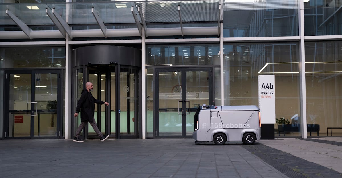 Exterior of Waabi headquarters in Toronto with an autonomous truck nearby