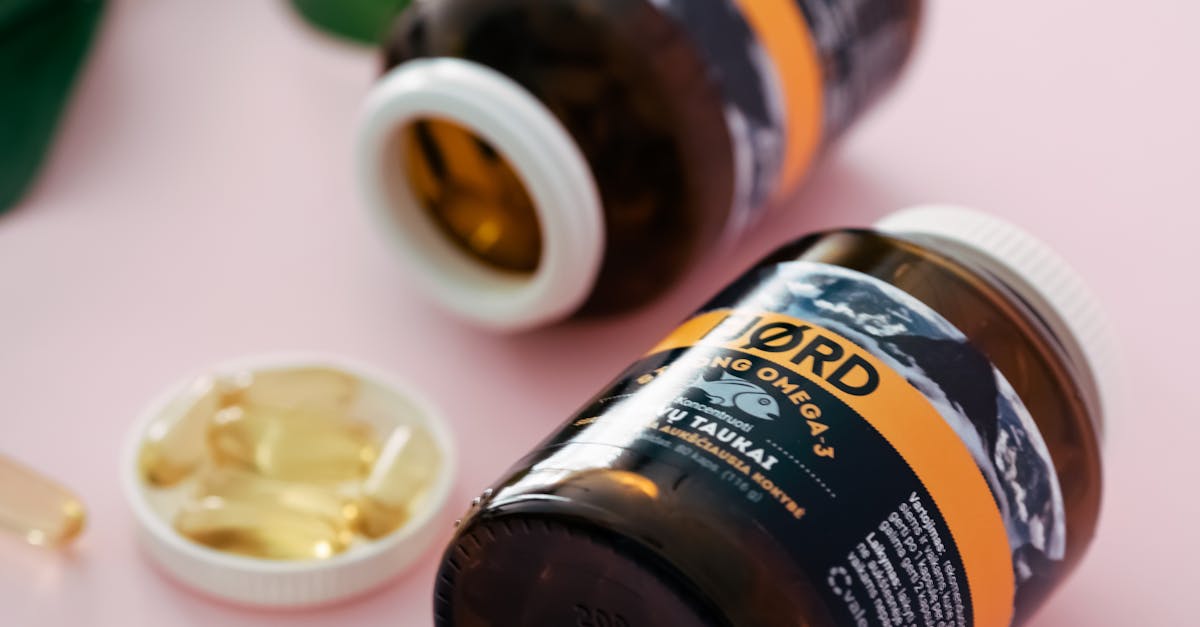 Fish oil supplement capsules representing omega-3 fatty acids EPA and DHA