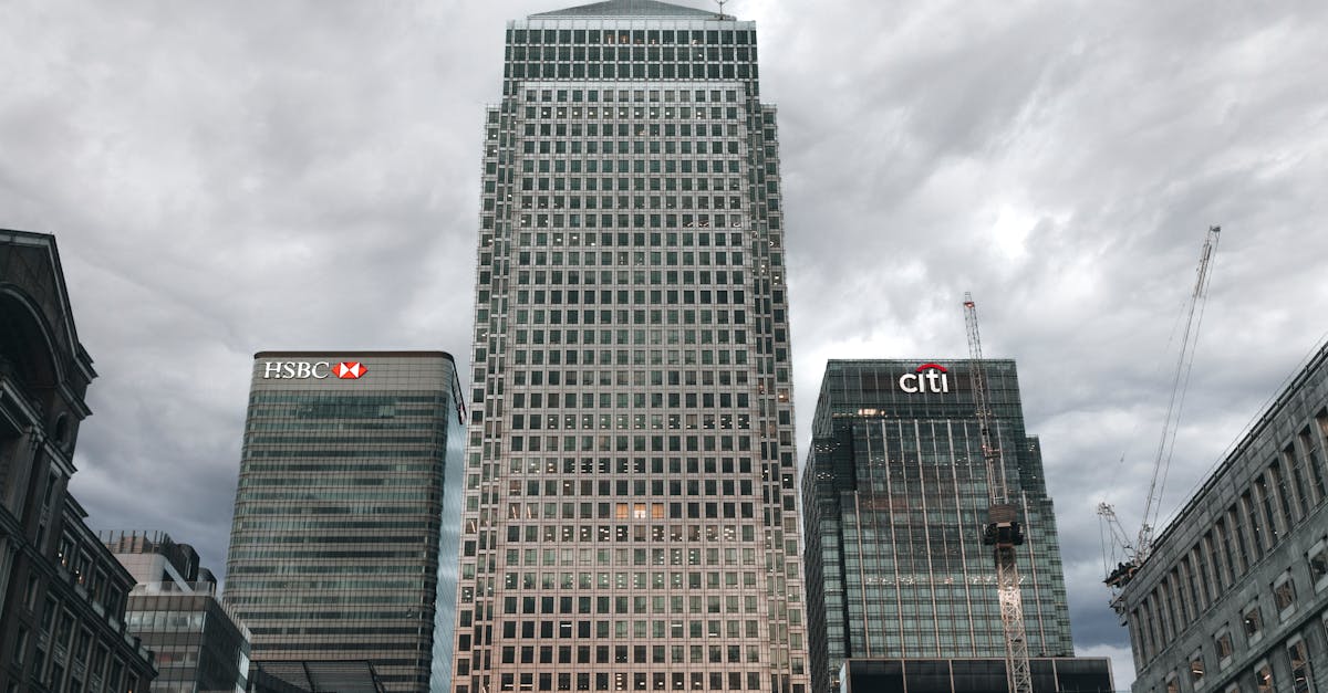 HSBC Holdings headquarters building in London's Canary Wharf financial district