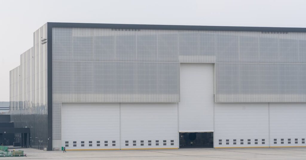 Exterior view of warehouse in Merrimack, New Hampshire planned for ICE detention retrofit
