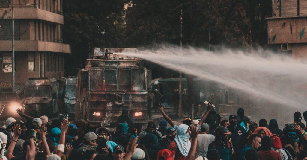 Minneapolis cityscape during immigration enforcement operation