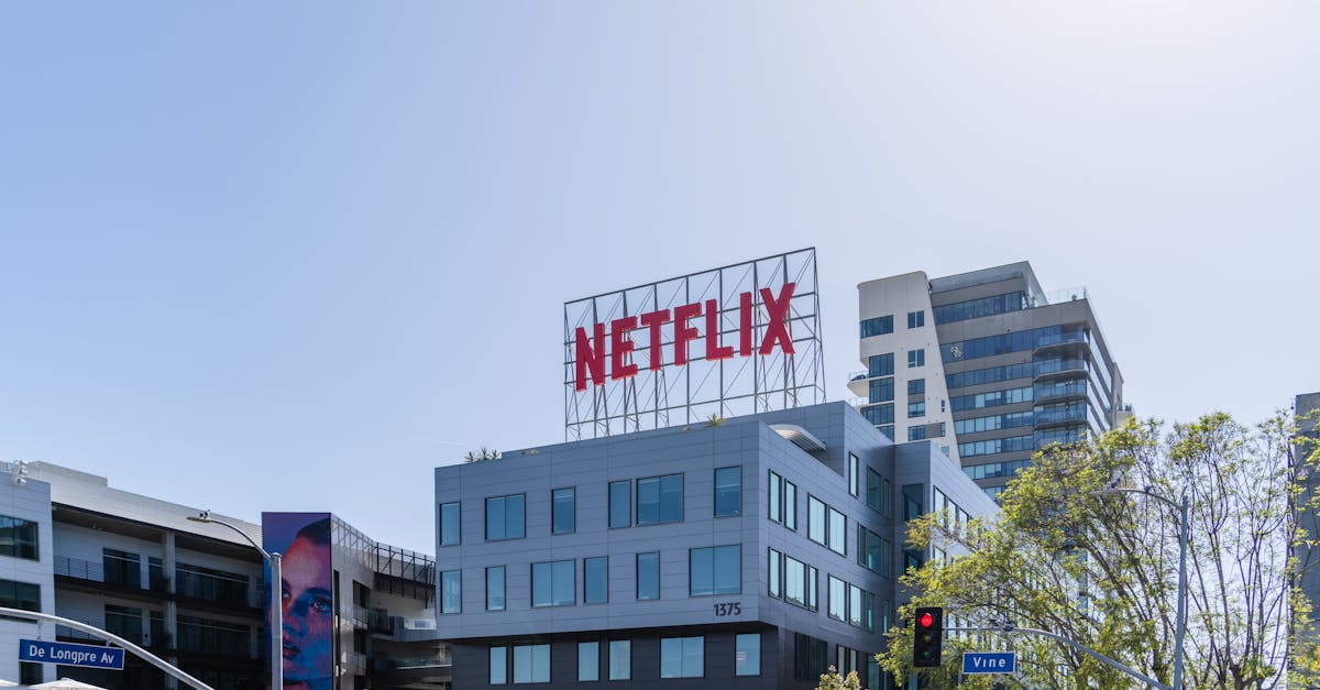Netflix office building representing the streaming company's decision to withdraw from Warner Bros. acquisition