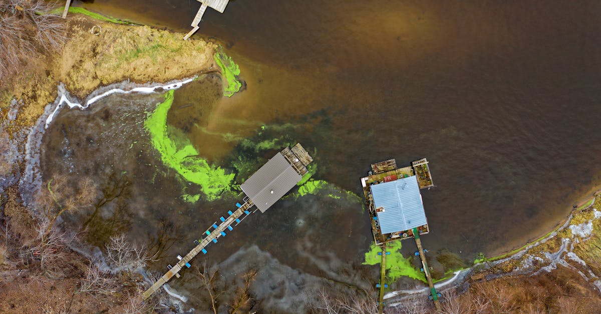 Lake house on Minnesota shore with dock extending over calm water