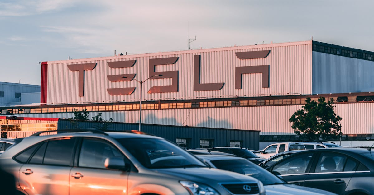 Tesla Giga Shanghai factory exterior showing Model Y electric vehicles