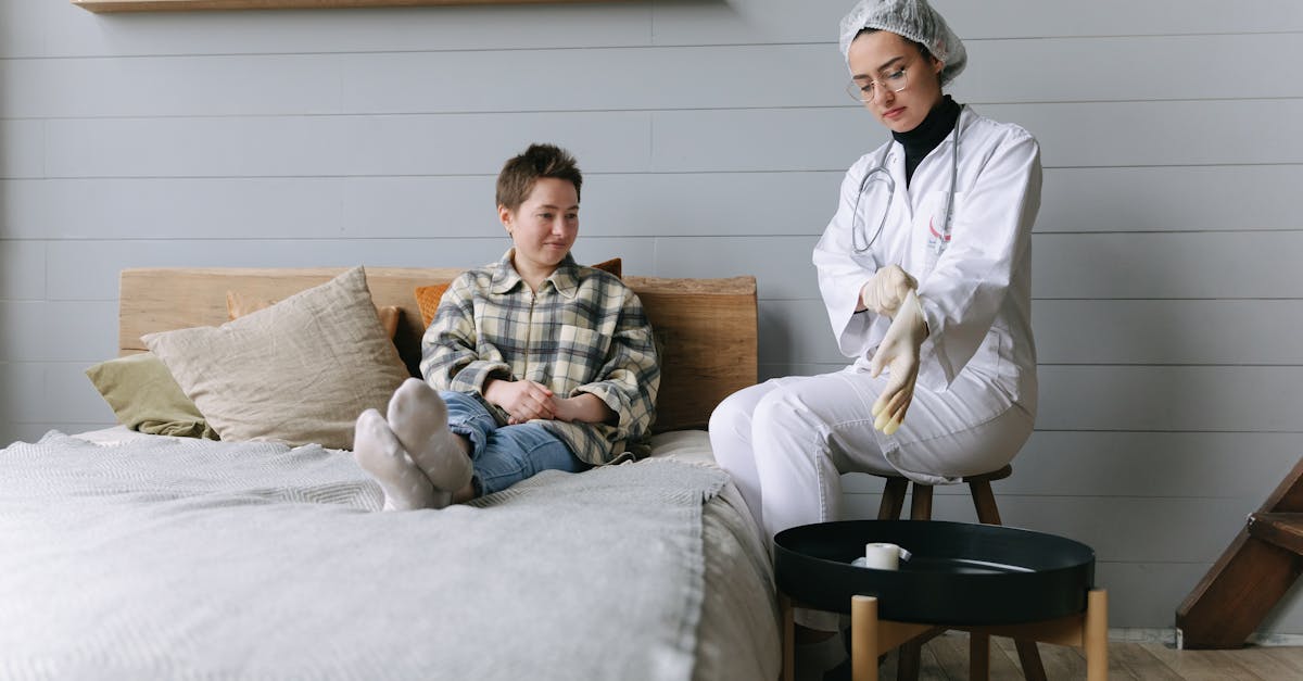 A healthcare provider discussing treatment options with a patient in a clinical setting
